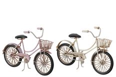 METAL BIKE 8X23CM BEIGE/PINK 2 ASST