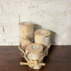 BIRCH CANDLE HOLDER SET OF 3