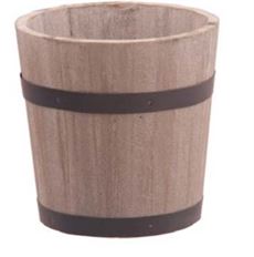 POTCOVER 4.75"H 4"O WOOD BARREL