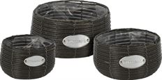 FLOWERPOT SET3 ANTHRACITE