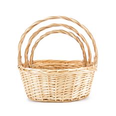 BASKET WILLOW OVAL15X12.5" SET/3
