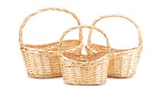 BASKET WILLOW 15X12" HIGH EDGE S/3