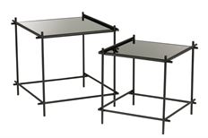 SIDE TABLE SET/2 53CM BLACK