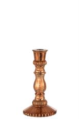CANDLESTICK GLASS 23CM BROWN