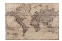 MAP ANTIQUE WORLD 89X127 MULTI