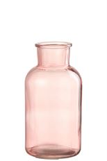 BOTTLE GLASS 20X10CM PINK