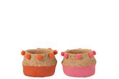 FLOWERPOT W/TASSEL 14CM 2 ASST