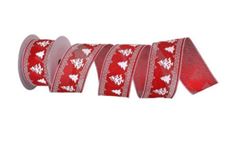 RIBBON STITCH TREE 2.5"X10YD RED