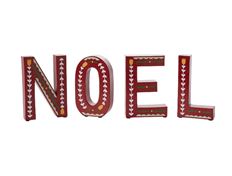 NOEL SIGN 19X1.5X7.75" RED