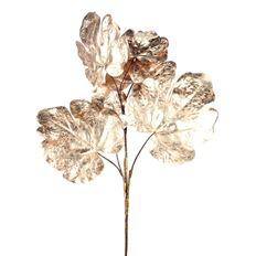 FIG LEAF SPRAY 27" MET CHAMPAGNE