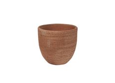 CERAMIC ORCHID POT 14CM EARTH