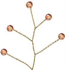 QUINTET GOLD STEM GOLD 12/PK