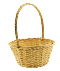 BASKET 7.5"D WILLOW HANDLED