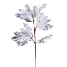 MAGNOLIA LEAF BRANCH MET 26" SILVER