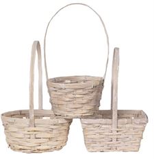 BASKET ASSORTED 6" WHITEWASH