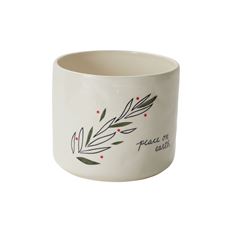 POTTERY 5.5X5.25" BARBERRY WHITE