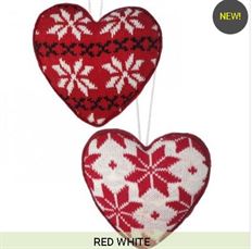 ORN SNOWFLAKE 5" RED/WHITE