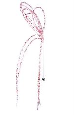 SEQUIN LOOP SPRAY 36" RED/WHT