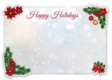 CARD POINSETTIA/EVERGREEN 50/PKG