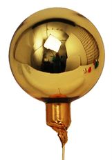 BALL GLASS 30MM SHINY GOLD 72/PK