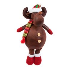 MOOSE 19" HOLLY BERRY LEAF BRN/RED