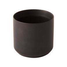 POTTERY CYLINDER  4.75X4.5"  BLACK