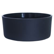 GLASS BOWL 7.5X3" MATTE BLACK