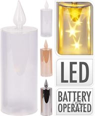 CANDLE GLASS LED ASSORTED