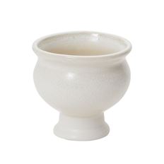 POTTERY COMPOTE 4.5"H 4.5"O WHITE