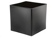 CUBE 5X5X5 BLACK PLASTIC