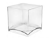 CUBE 4X4X4 CLEAR PLASTIC