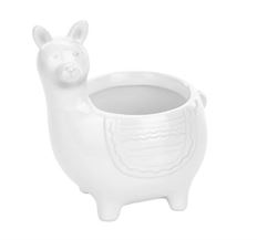 PLANTER LLAMA 3.5"  WHITE