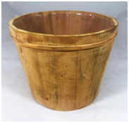 POTCOVER 6" WOOD BROWN WASH