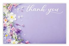 CARD THANK YOU PURPLE 50/PKG