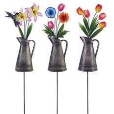 STAKE PITCHER BOUQUET 51X12" MULTI