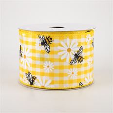 GINGHAM BEE/DAISY #40X10YD YL/WH