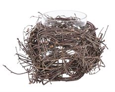 BIRD NEST 7" CANDLE HOLDER
