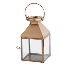 LANTERN 4X7.5" GOLD FINISHED IRON