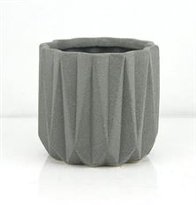 POTTERY SAND TEXTURED 5X5.5" GREY