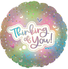 MYLAR 17 THINKING OF YOU IRRID 5/PK