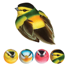 BIRD MUSHROOM 3" ASST 12/PK