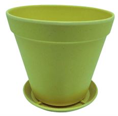 PLANTER BIO FIBER 4.33" GREEN