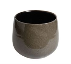 CERAMIC ORCHID POT D18 KHAKI