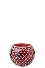 BUBBLE BOWL MOSAIC 14CM RED