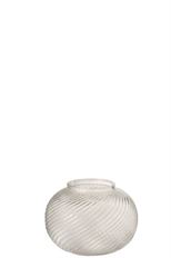 BUBBLE BOWL SWIRL 15CM CLEAR