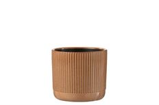 CERAMIC LINE POT 14 CM ORANGE