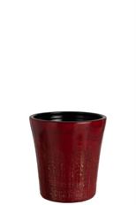 CERAMIC DRIP GLAZE 25 CM RED