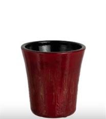 CERAMIC DRIP GLAZE 15.5 CM RED