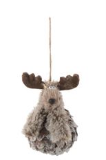 ORN MOOSE BARK BALL 13CM NAT