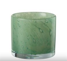 TEALIGHT GLASS 8.5CM JADE GREEN